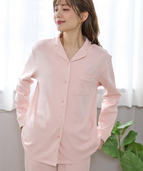 tutuanna（チュチュアンナ）の「綿100％ とろけるような肌触りのリラックスパジャマ（ルームウェア/パジャマ・レディース・クリーム/ラベンダー/ネイビー/ミント/ライトグレー/ピンク/サンドベージュ/ダークブラウン・LL/L/M/S/XS(XS)/XXL）」の8枚目の写真