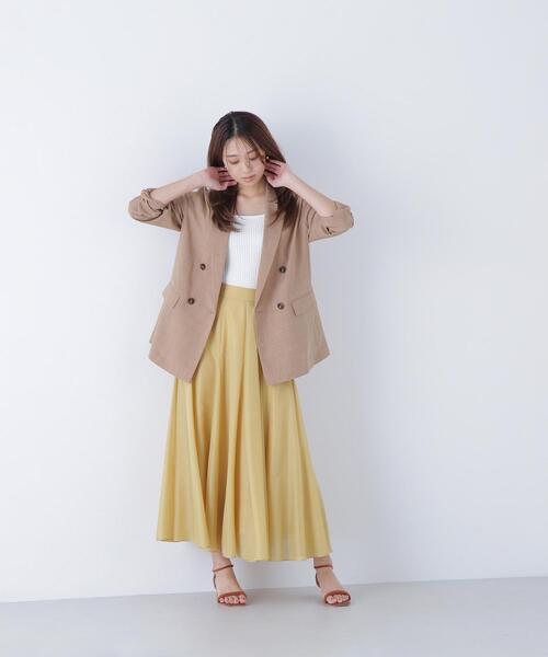 NATURAL BEAUTY BASIC(ナチュラルビューティーベーシック)の「◇【Oggi掲載】ライトボクシーダブルジャケット(テーラードジャケット・レディース・キャメル/ベージュ/ネイビー・SMALL/MEDIUM)」の14枚目の写真