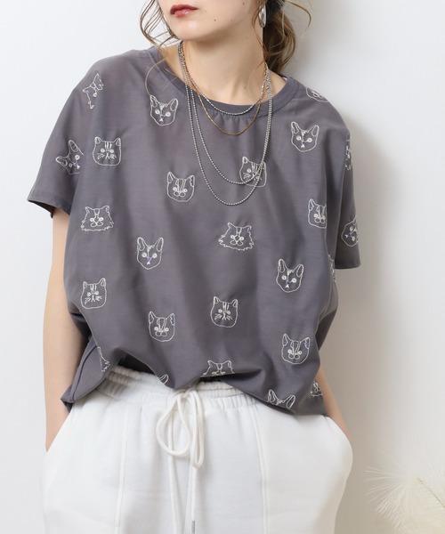 FUNALIVE(ファンアライブ)の「LITTLE MARKET 刺繍 4分袖プルオーバー(Tシャツ/カットソー・レディース・イエロー系1/イエロー/イエロー系3/アイボリー系1/グレー系1/イエロー系6/アイボリー系5/アイボリー系4/アイボリー系3/アイボリー系2/グレー系4/グレー系3/グレー系2/アイボリー/イエロー系2/グレー・FREE)」の5枚目の写真