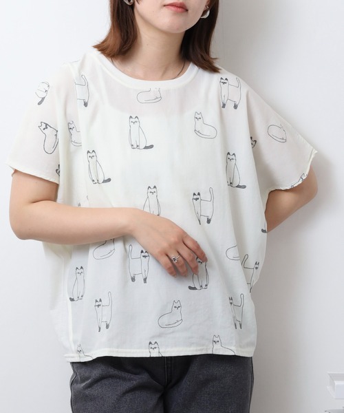 FUNALIVE(ファンアライブ)の「LITTLE MARKET 刺繍 4分袖プルオーバー(Tシャツ/カットソー・レディース・イエロー系1/イエロー/イエロー系3/アイボリー系1/グレー系1/イエロー系6/アイボリー系5/アイボリー系4/アイボリー系3/アイボリー系2/グレー系4/グレー系3/グレー系2/アイボリー/イエロー系2/グレー・FREE)」の11枚目の写真