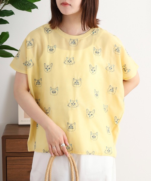 FUNALIVE(ファンアライブ)の「LITTLE MARKET 刺繍 4分袖プルオーバー(Tシャツ/カットソー・レディース・イエロー系1/イエロー/イエロー系3/アイボリー系1/グレー系1/イエロー系6/アイボリー系5/アイボリー系4/アイボリー系3/アイボリー系2/グレー系4/グレー系3/グレー系2/アイボリー/イエロー系2/グレー・FREE)」の15枚目の写真