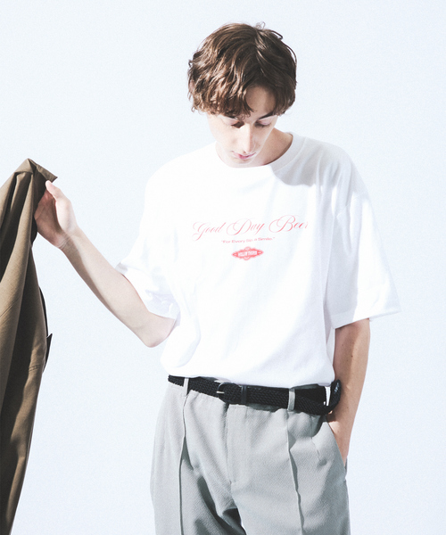 DESIGNWORKS(デザインワークス)の「【good Day Beer】プリント Tシャツ(Tシャツ/カットソー・メンズ・ブラック/ホワイト・48/44/46)」の1枚目の写真