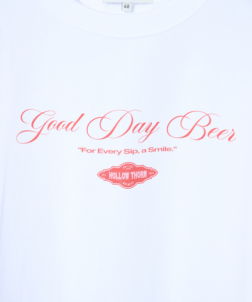 DESIGNWORKS(デザインワークス)の「【good Day Beer】プリント Tシャツ(Tシャツ/カットソー・メンズ・ブラック/ホワイト・48/44/46)」の7枚目の写真