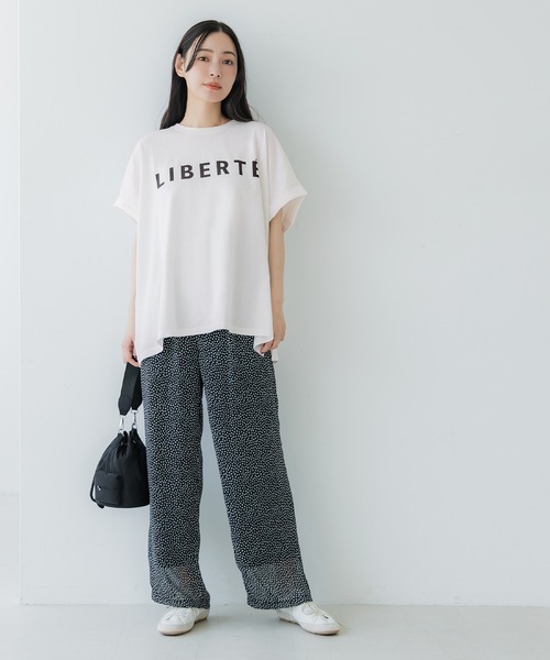 coca(coca)(コカ)の「【WEB限定セール】ロールアップスリーブロゴTシャツ(Tシャツ/カットソー・レディース・ブラウン/ホワイト・L/M)」の3枚目の写真