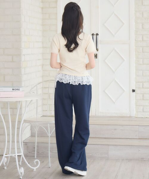 ems excite(エムズエキサイト)の「レースチョーカー付きロゴTEE(Tシャツ/カットソー・レディース・チャコールグレー/ナチュラル/ブラウン・FREE)」の12枚目の写真