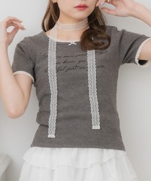 レースチョーカー付きロゴTEE