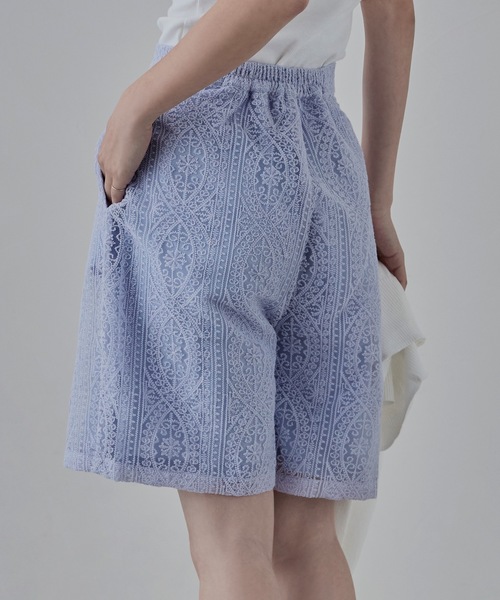 etoll.（エトル）の「刺繍レースハーフパンツ（その他パンツ・レディース・アイボリー/ブルー/ブラウン・FREE）」の5枚目の写真