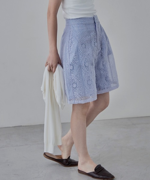 etoll.（エトル）の「刺繍レースハーフパンツ（その他パンツ・レディース・アイボリー/ブルー/ブラウン・FREE）」の7枚目の写真