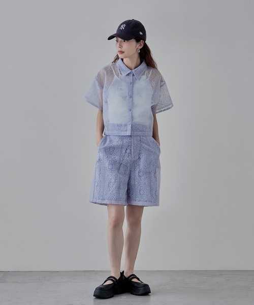 etoll.（エトル）の「刺繍レースハーフパンツ（その他パンツ・レディース・アイボリー/ブルー/ブラウン・FREE）」の9枚目の写真