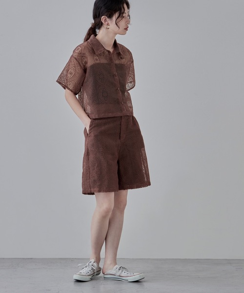 etoll.（エトル）の「刺繍レースハーフパンツ（その他パンツ・レディース・アイボリー/ブルー/ブラウン・FREE）」の18枚目の写真