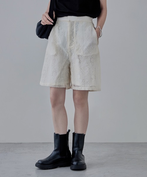 KTZ レースアップハーフパンツ セール】刺繍レースハーフパンツ（その他パンツ）｜etoll