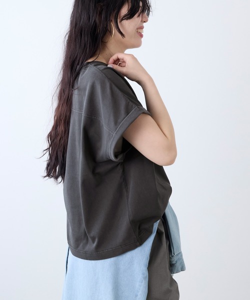 MICA&DEAL（マイカ＆ディール）の「"NYC1990"ロゴT-shirt（Tシャツ/カットソー・レディース・チャコールグレー/ホワイト/ベージュ/ピンク・FREE）」の16枚目の写真