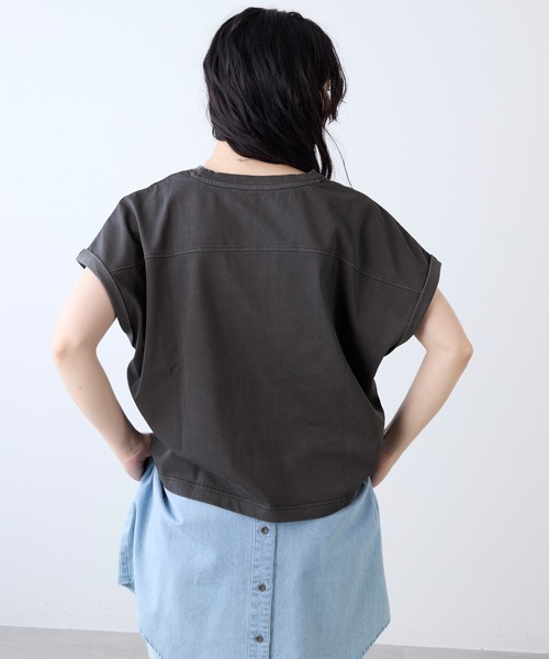 MICA&DEAL（マイカ＆ディール）の「"NYC1990"ロゴT-shirt（Tシャツ/カットソー・レディース・チャコールグレー/ホワイト/ベージュ/ピンク・FREE）」の17枚目の写真