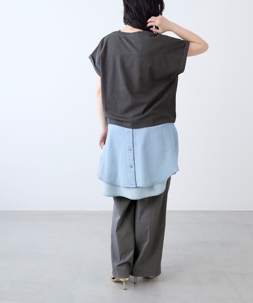 MICA&DEAL（マイカ＆ディール）の「"NYC1990"ロゴT-shirt（Tシャツ/カットソー・レディース・チャコールグレー/ホワイト/ベージュ/ピンク・FREE）」の22枚目の写真