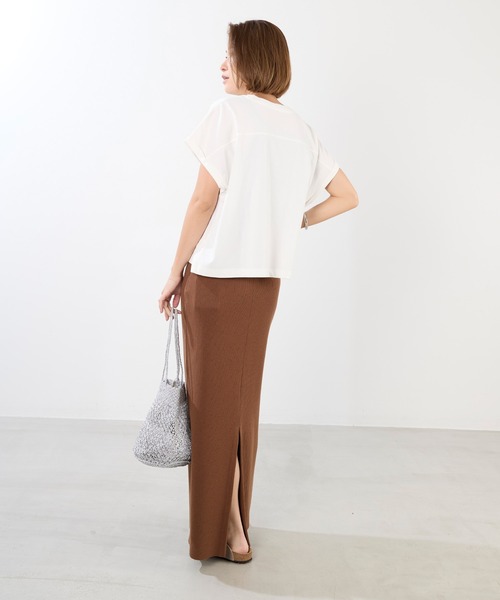 MICA&DEAL（マイカ＆ディール）の「"NYC1990"ロゴT-shirt（Tシャツ/カットソー・レディース・チャコールグレー/ホワイト/ベージュ/ピンク・FREE）」の9枚目の写真