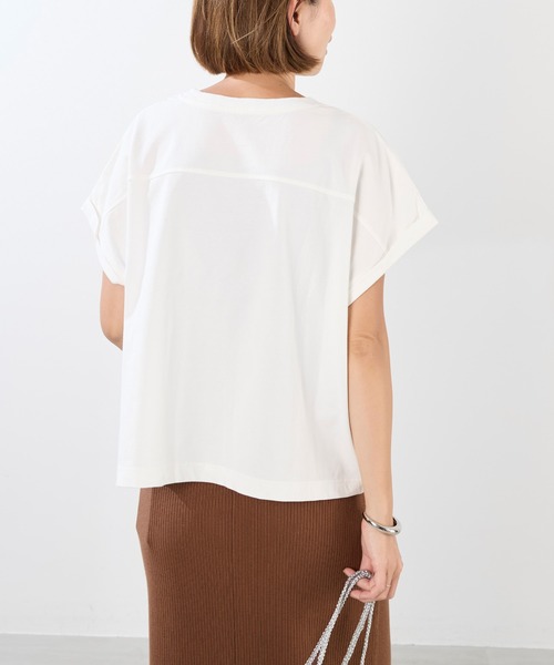 MICA&DEAL（マイカ＆ディール）の「"NYC1990"ロゴT-shirt（Tシャツ/カットソー・レディース・チャコールグレー/ホワイト/ベージュ/ピンク・FREE）」の11枚目の写真