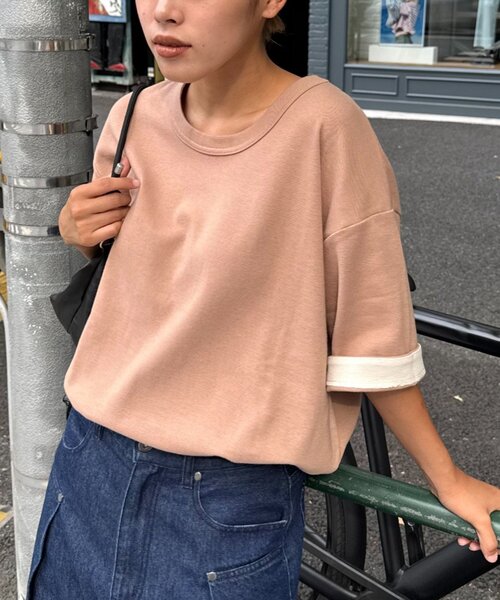 CIAOPANIC TYPY(チャオパニックティピー)の「【真夏でも着れる】ユニセックスキープシェイプフライス半袖Tee(Tシャツ/カットソー・メンズ・ライトグレー/ブラック/ホワイト/ベージュ/グレー/ミント/カーキ/ホワイト系その他・MEDIUM/LARGE/X-LARGE)」の6枚目の写真