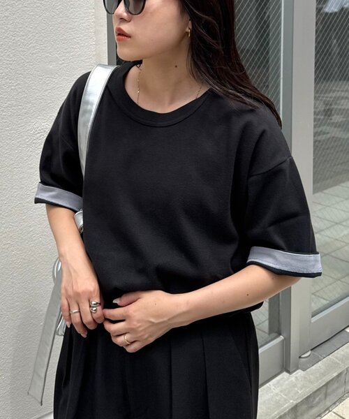 CIAOPANIC TYPY(チャオパニックティピー)の「【真夏でも着れる】ユニセックスキープシェイプフライス半袖Tee(Tシャツ/カットソー・メンズ・ライトグレー/ブラック/ホワイト/ベージュ/グレー/ミント/カーキ/ホワイト系その他・MEDIUM/LARGE/X-LARGE)」の3枚目の写真