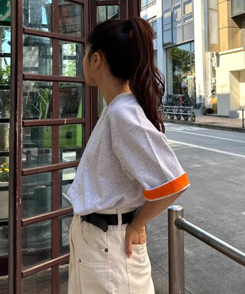 CIAOPANIC TYPY(チャオパニックティピー)の「【真夏でも着れる】ユニセックスキープシェイプフライス半袖Tee(Tシャツ/カットソー・メンズ・ライトグレー/ブラック/ホワイト/ベージュ/グレー/ミント/カーキ/ホワイト系その他・MEDIUM/LARGE/X-LARGE)」の11枚目の写真