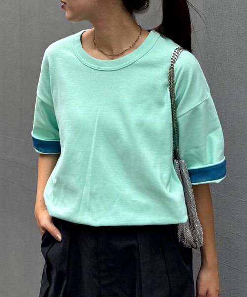 CIAOPANIC TYPY(チャオパニックティピー)の「【真夏でも着れる】ユニセックスキープシェイプフライス半袖Tee(Tシャツ/カットソー・メンズ・ライトグレー/ブラック/ホワイト/ベージュ/グレー/ミント/カーキ/ホワイト系その他・MEDIUM/LARGE/X-LARGE)」の15枚目の写真