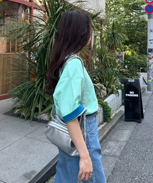 CIAOPANIC TYPY(チャオパニックティピー)の「【真夏でも着れる】ユニセックスキープシェイプフライス半袖Tee(Tシャツ/カットソー・メンズ・ライトグレー/ブラック/ホワイト/ベージュ/グレー/ミント/カーキ/ホワイト系その他・MEDIUM/LARGE/X-LARGE)」の19枚目の写真