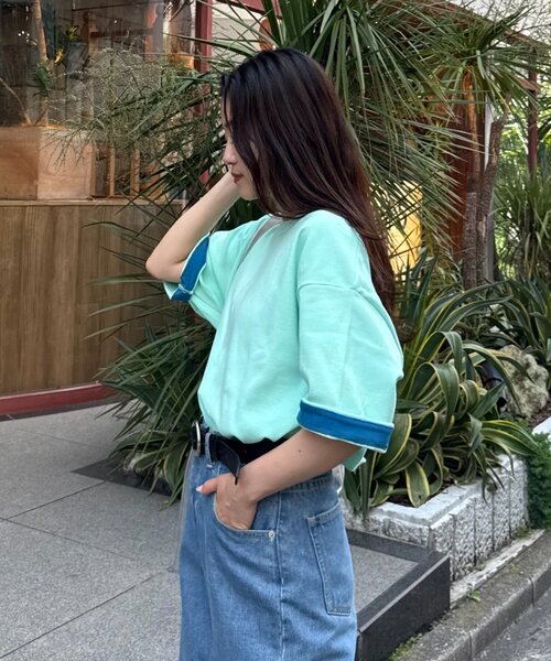 CIAOPANIC TYPY(チャオパニックティピー)の「【真夏でも着れる】ユニセックスキープシェイプフライス半袖Tee(Tシャツ/カットソー・メンズ・ライトグレー/ブラック/ホワイト/ベージュ/グレー/ミント/カーキ/ホワイト系その他・MEDIUM/LARGE/X-LARGE)」の21枚目の写真