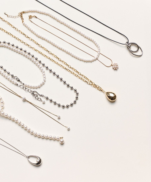 Phoebe(フィービィー)の「ビッグドロップメタルチェーンネックレス/全長:73cm シルバー(ネックレス・レディース・シルバー・FREE)」の9枚目の写真