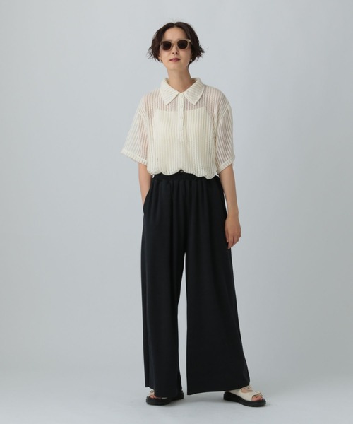 LEPSIM（レプシィム）の「メッシュポロ5分袖　574402（ポロシャツ・レディース・ネイビー/アイボリー/ブラック・FREE）」の22枚目の写真