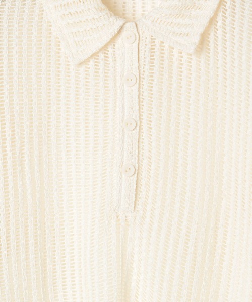 LEPSIM（レプシィム）の「メッシュポロ5分袖　574402（ポロシャツ・レディース・ネイビー/アイボリー/ブラック・FREE）」の16枚目の写真