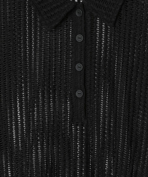 LEPSIM（レプシィム）の「メッシュポロ5分袖　574402（ポロシャツ・レディース・ネイビー/アイボリー/ブラック・FREE）」の17枚目の写真