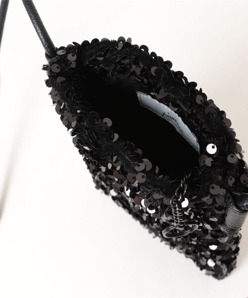 RiNc (リンク)の「【 Pisoraro / ピソラロ 】 スパンコール スマホ ポシェット(ショルダーバッグ・レディース・シルバー/ブラック/その他・FREE)」の8枚目の写真