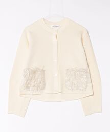 Marilyn Moon | 【SOI-MeME】sheer fringe cocoon cardigan(カーディガン/ボレロ)