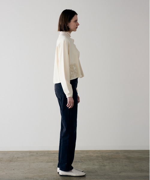 Marilyn Moon(マリリンムーン)の「【SOI-MeME】sheer fringe cocoon cardigan(カーディガン/ボレロ・レディース・チャコール/アイボリー/ブラック・FREE)」の13枚目の写真