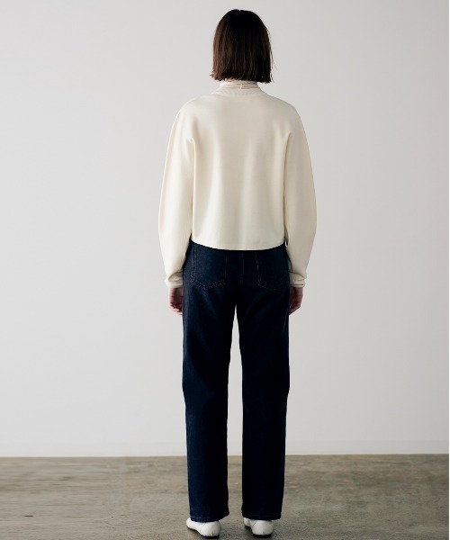 Marilyn Moon(マリリンムーン)の「【SOI-MeME】sheer fringe cocoon cardigan(カーディガン/ボレロ・レディース・チャコール/アイボリー/ブラック・FREE)」の11枚目の写真