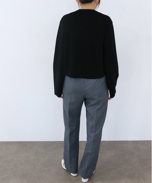 Marilyn Moon(マリリンムーン)の「【SOI-MeME】sheer fringe cocoon cardigan(カーディガン/ボレロ・レディース・チャコール/アイボリー/ブラック・FREE)」の18枚目の写真
