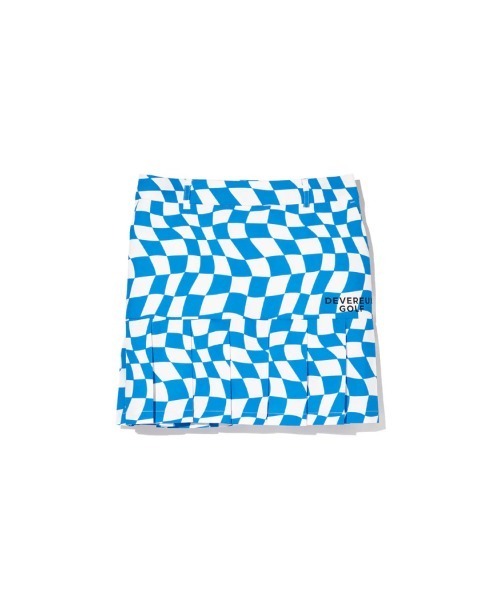 DEVEREUX GOLF（デヴァローゴルフ）の「DVRX Deform Checker Pleatedスカート（スカート・レディース・ホワイト×ブルー/ホワイト×ブラック・MEDIUM/SMALL）」の6枚目の写真