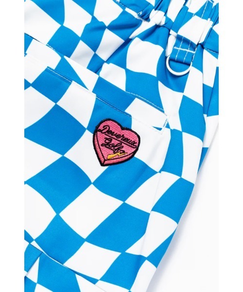 DEVEREUX GOLF（デヴァローゴルフ）の「DVRX Deform Checker Pleatedスカート（スカート・レディース・ホワイト×ブルー/ホワイト×ブラック・MEDIUM/SMALL）」の9枚目の写真