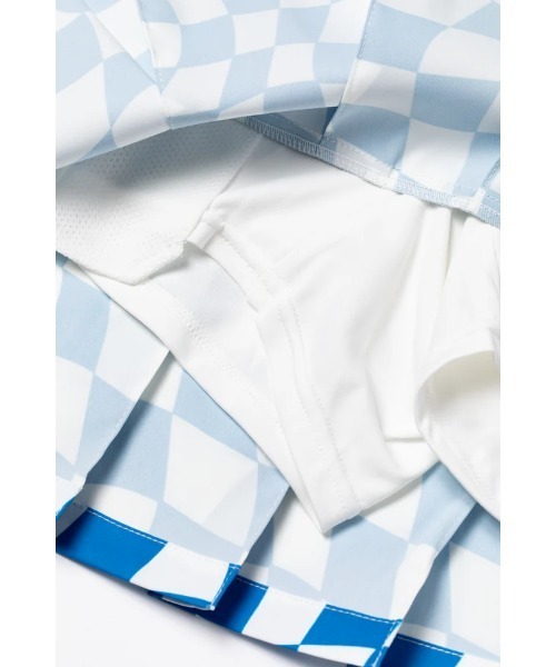 DEVEREUX GOLF（デヴァローゴルフ）の「DVRX Deform Checker Pleatedスカート（スカート・レディース・ホワイト×ブルー/ホワイト×ブラック・MEDIUM/SMALL）」の10枚目の写真