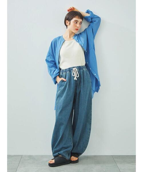 新品　SM2☆グリーン／裾タックパッチポケットパンツ Samansa Mos2（サマンサ モスモス）の「裾タックパッチポケット