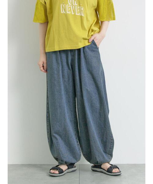 SM2（エスエムツー）の「デニム/ツイル裾タックバレルパンツ（その他パンツ・レディース・カーキ/ベージュ/ブルー・L/M）」の4枚目の写真