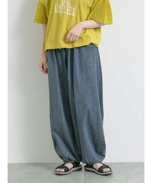 SM2（エスエムツー）の「デニム/ツイル裾タックバレルパンツ（その他パンツ・レディース・カーキ/ベージュ/ブルー・L/M）」の5枚目の写真