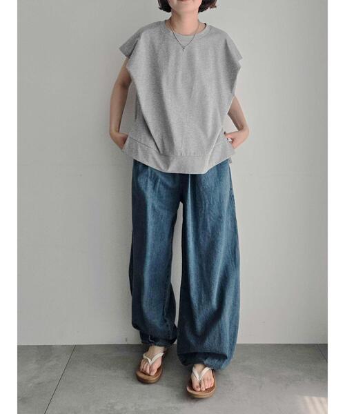 SM2（エスエムツー）の「デニム/ツイル裾タックバレルパンツ（その他パンツ・レディース・カーキ/ベージュ/ブルー・L/M）」の13枚目の写真