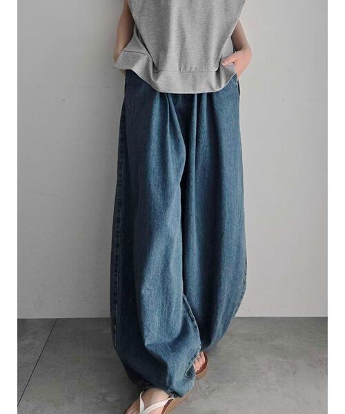 SM2（エスエムツー）の「デニム/ツイル裾タックバレルパンツ（その他パンツ・レディース・カーキ/ベージュ/ブルー・L/M）」の15枚目の写真