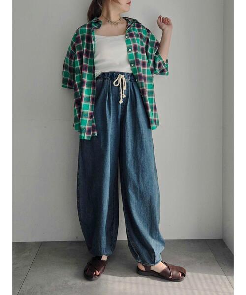 SM2（エスエムツー）の「デニム/ツイル裾タックバレルパンツ（その他パンツ・レディース・カーキ/ベージュ/ブルー・L/M）」の18枚目の写真