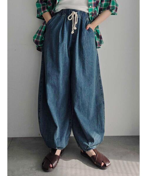 SM2（エスエムツー）の「デニム/ツイル裾タックバレルパンツ（その他パンツ・レディース・カーキ/ベージュ/ブルー・L/M）」の19枚目の写真