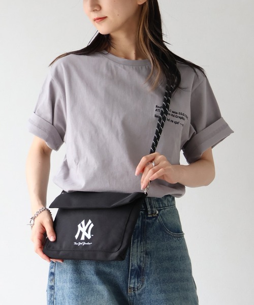 MLB（メジャーリーグベースボール）の「【MLB/メジャーリーグベースボール】コンパクト フラップミニショルダー/ポーチ（ショルダーバッグ・メンズ・ブラック系1/ブラック系2/ブラック系3・FREE）」の8枚目の写真