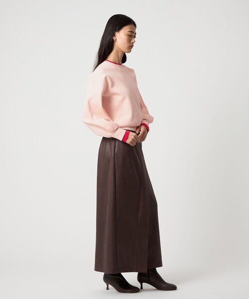 EMMEL REFINES（エメルリファインズ）の「＜EMMEL REFINES＞EM スウェットライク クルーネック ニットプルオーバー（ニット/セーター・レディース・ナチュラル/ライトピンク/ブラック・FREE）」の11枚目の写真