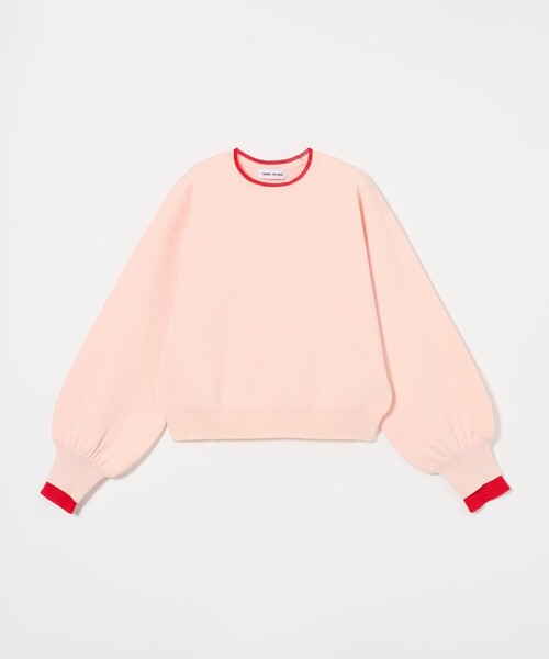 EMMEL REFINES（エメルリファインズ）の「＜EMMEL REFINES＞EM スウェットライク クルーネック ニットプルオーバー（ニット/セーター・レディース・ナチュラル/ライトピンク/ブラック・FREE）」の12枚目の写真