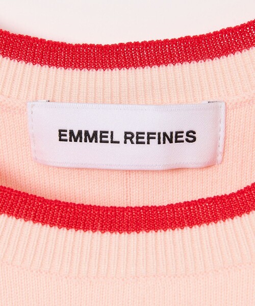 EMMEL REFINES（エメルリファインズ）の「＜EMMEL REFINES＞EM スウェットライク クルーネック ニットプルオーバー（ニット/セーター・レディース・ナチュラル/ライトピンク/ブラック・FREE）」の18枚目の写真
