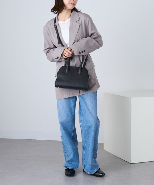 MARLON FIRENZE(マーロンフィレンツェ)の「【MARLON FIRENZE】イタリアンレザー 2WAYボストンバッグ(ボストンバッグ・レディース・ベージュ/ブラック・FREE)」の9枚目の写真